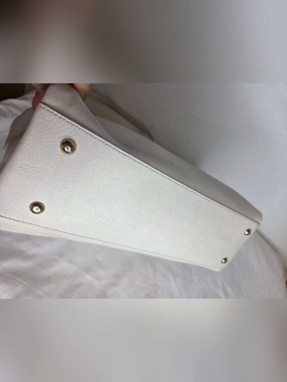 Furla Ivory Top-Handle Tote with Gold Accents - Picture 9 of 14